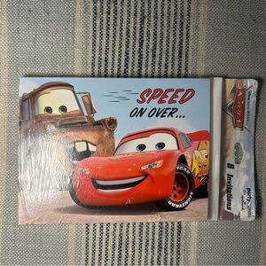 Disney Pixar Cars Party Invitations Sealed Hallmark 8 Count Lightning McQueen